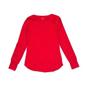 Old Navy Long Sleeve Cotton T-Shirt In Red
